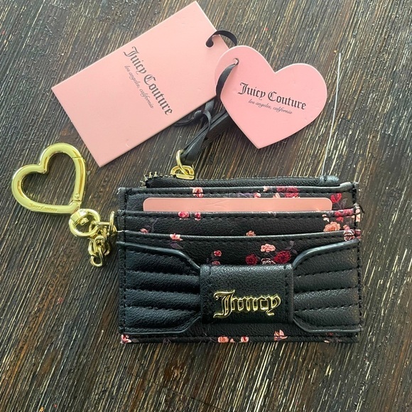Juicy Couture Handbags - New Juicy Couture bow floral card holder wallet